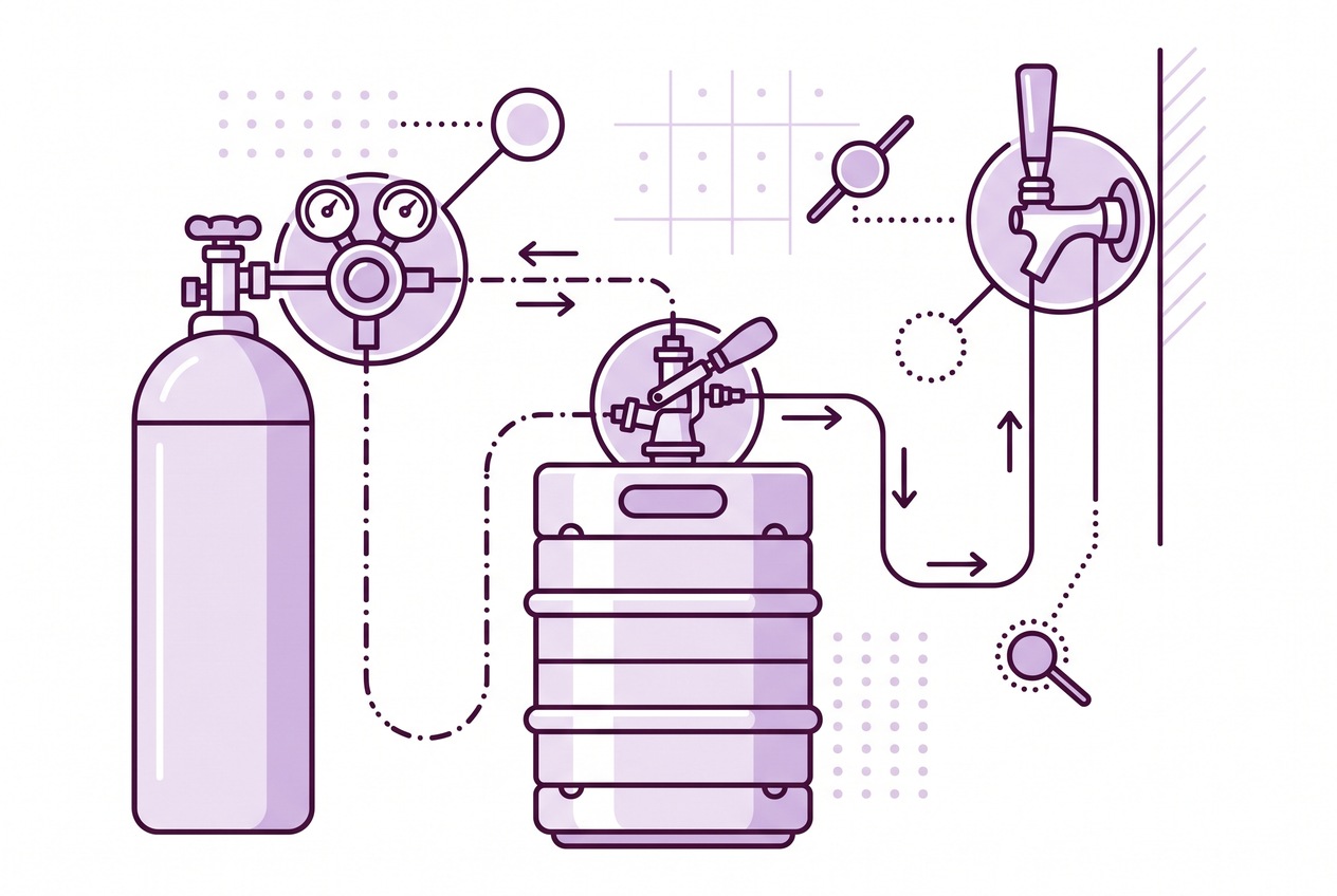 Draft beer system components and cleaning intervals compared